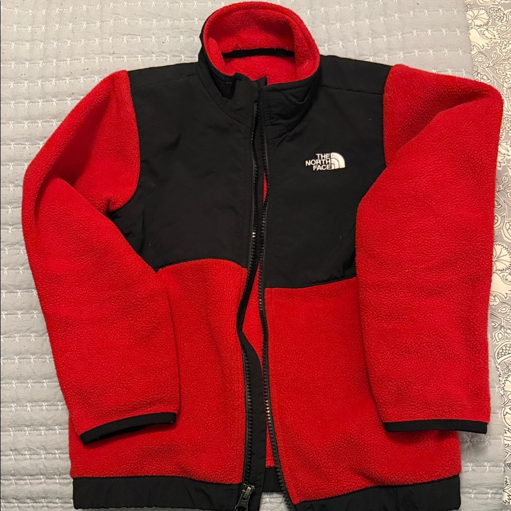The North Face Kids Red and Black Puffer Jacket